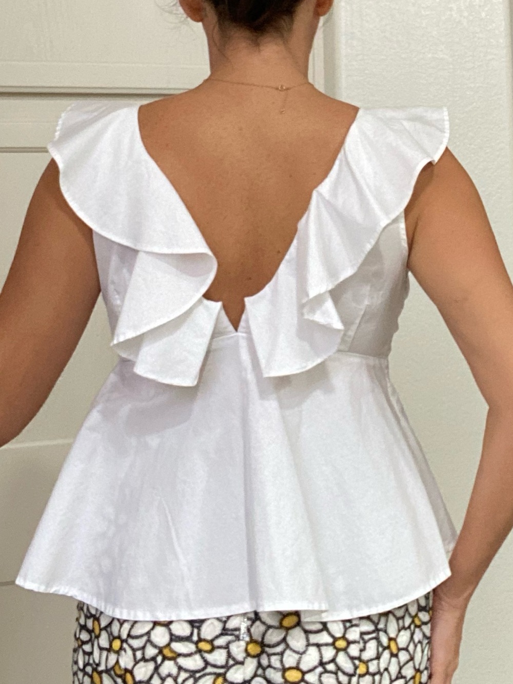 Forever 21 White Ruffle Blouse - Picture 3 of 3